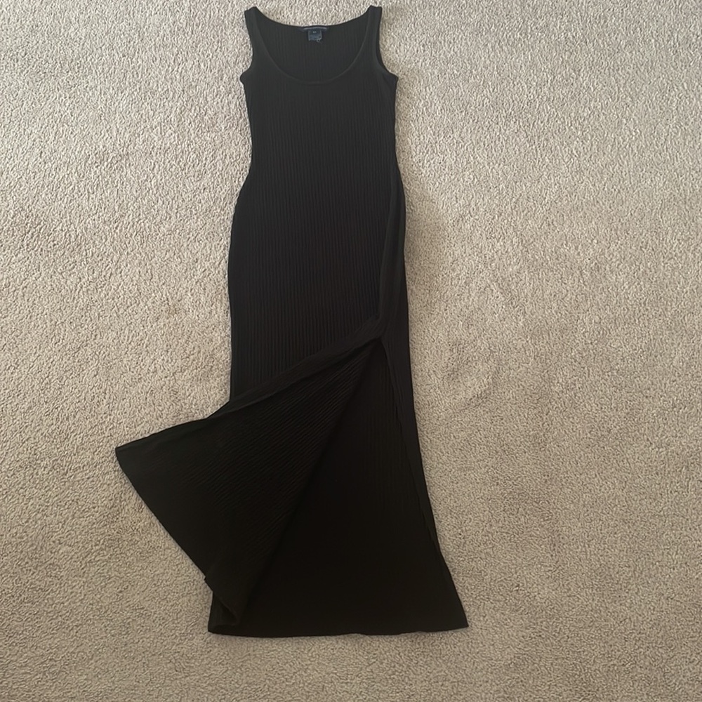 French connection black midi dress
